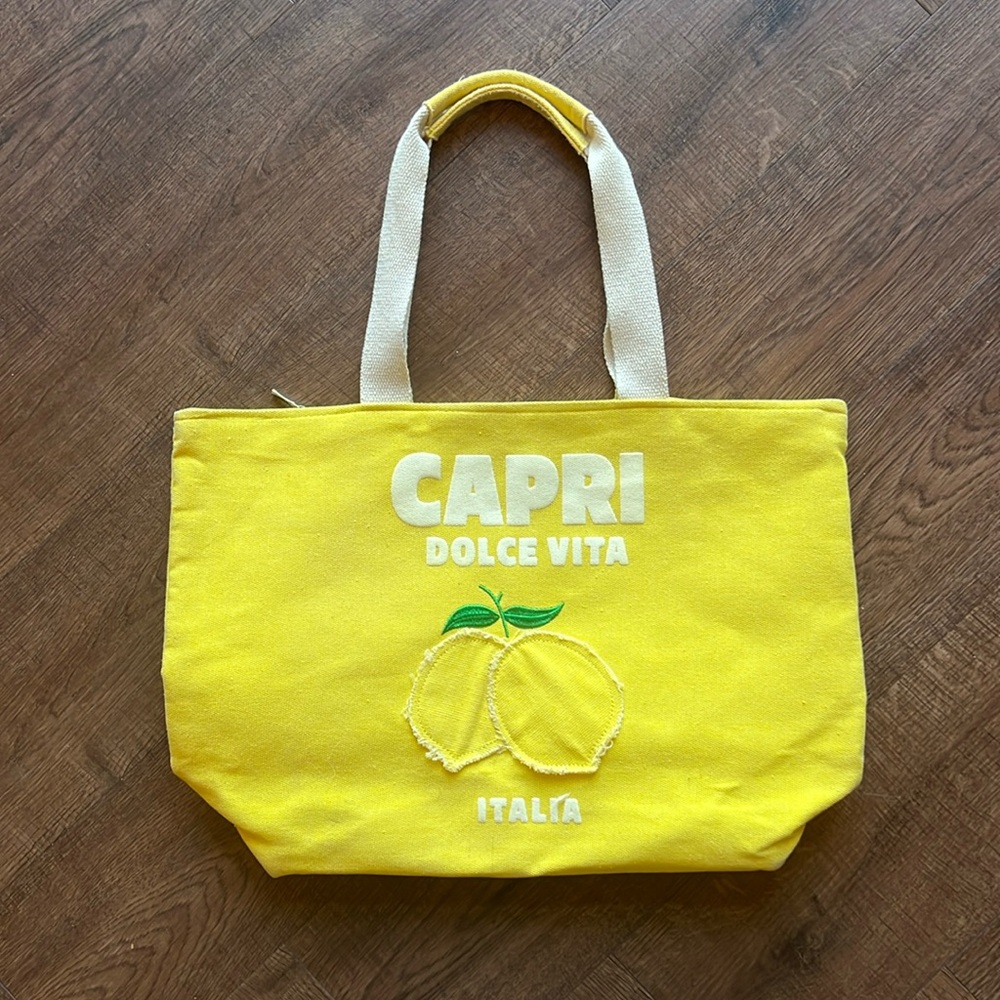 Dolce Vita Tote Bag With Zipper Yellow